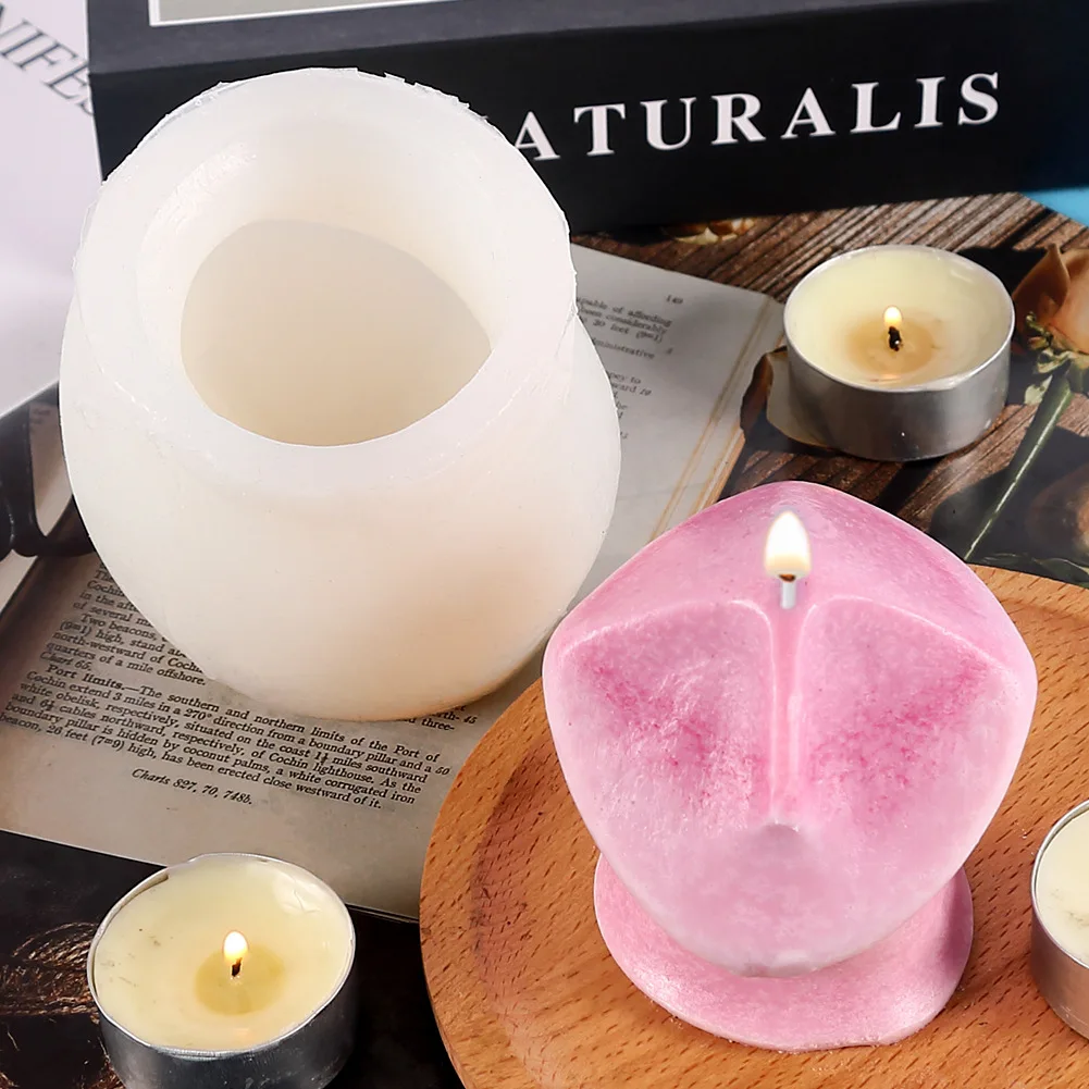 

Three-dimensional Candle Silicone Mold Smoked Candle Liquid Silicone Mold DIY Ornaments Abstract Sculpture Portrait Plaster Mold