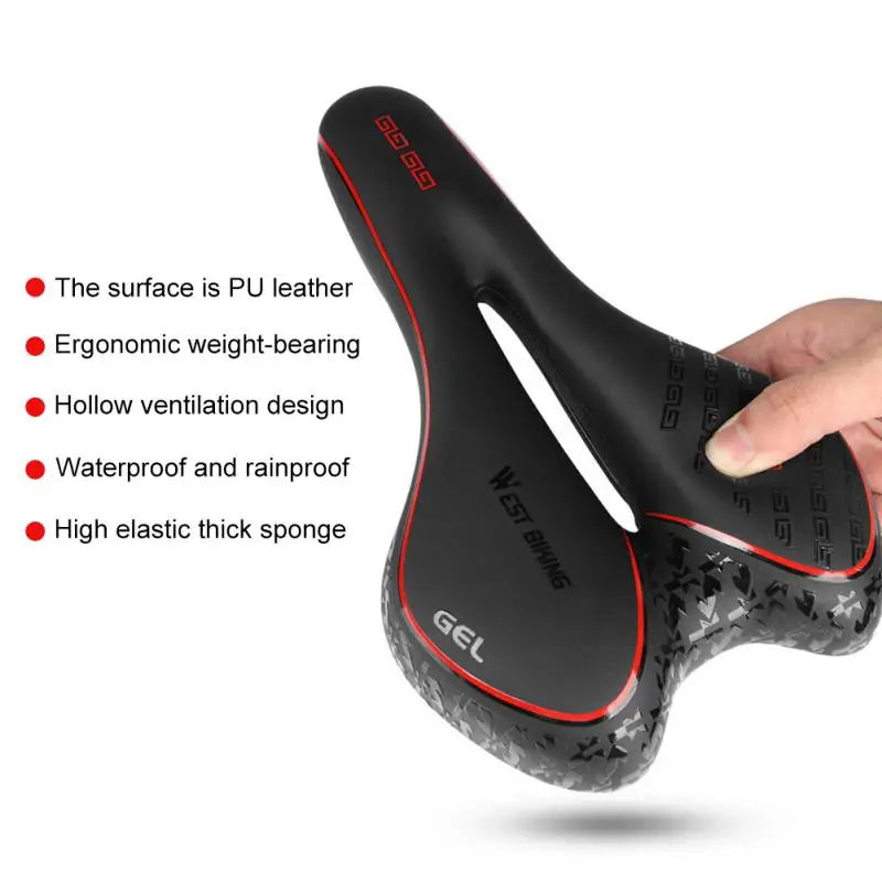 

Waterproof Bicycle Seat Cushion Breathable Silicone Sponge Soft Comfortable Mountain Road Bicycle Seat Cushion Cycling Equipment