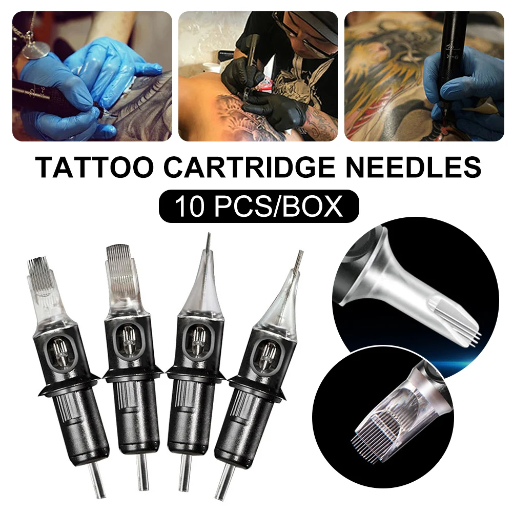 

10pcs Tattoo Cartridge Needles RS Disposable Sterilized Safety Tattoo Needle For Tattoo Machine Pen Body Art Tools
