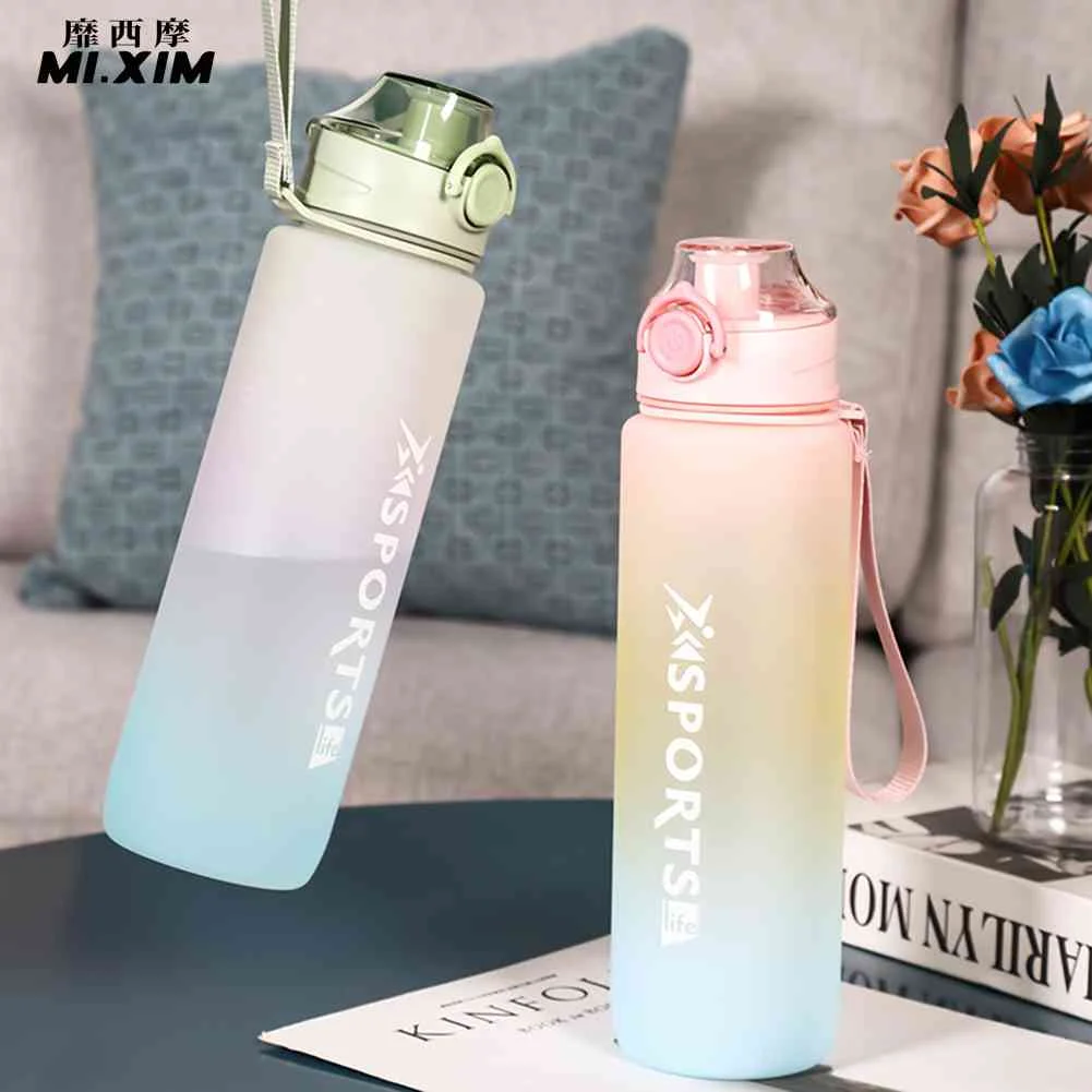 

1 л бутылка для воды, портативный спортивный чайник, уличный горный альпинизм, велосипед, Спортивная космическая чашка, герметичный чайник с...