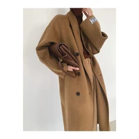 long coat casacos de inverno feminino 2022 autumn winter women wool cashmere blend high street abrigos mujer invierno