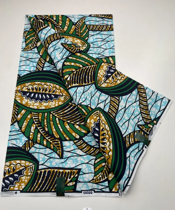 

New 100% Cotton Original Real Wax Ankara Fabric 2023 African Print Fabric For Wedding Dress Tissue African Fabric Wax Fabric
