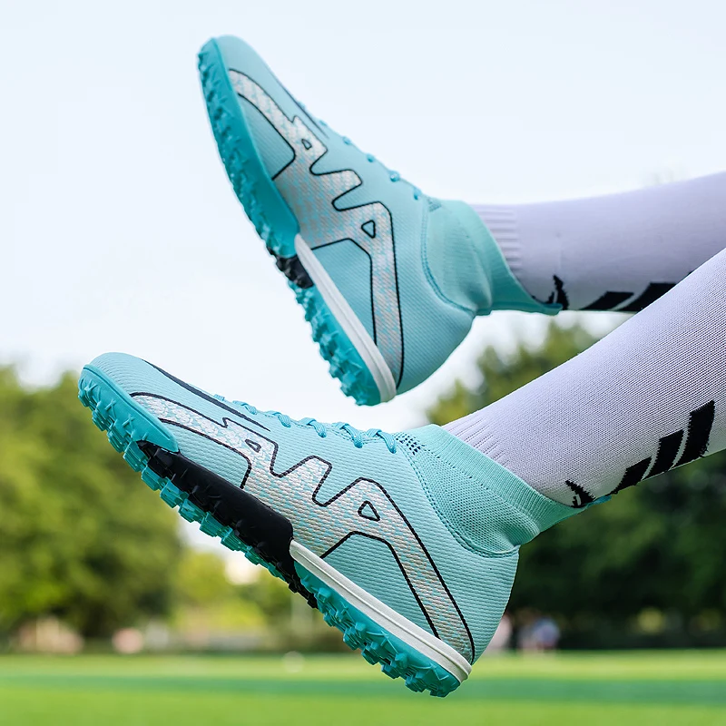 Man's Soccer Shoes Adult Kid TF/FG Outsole Non-Slip Unisex Football Cleats Outdoor Lawn Breathable Sneakers New Arrival 2022