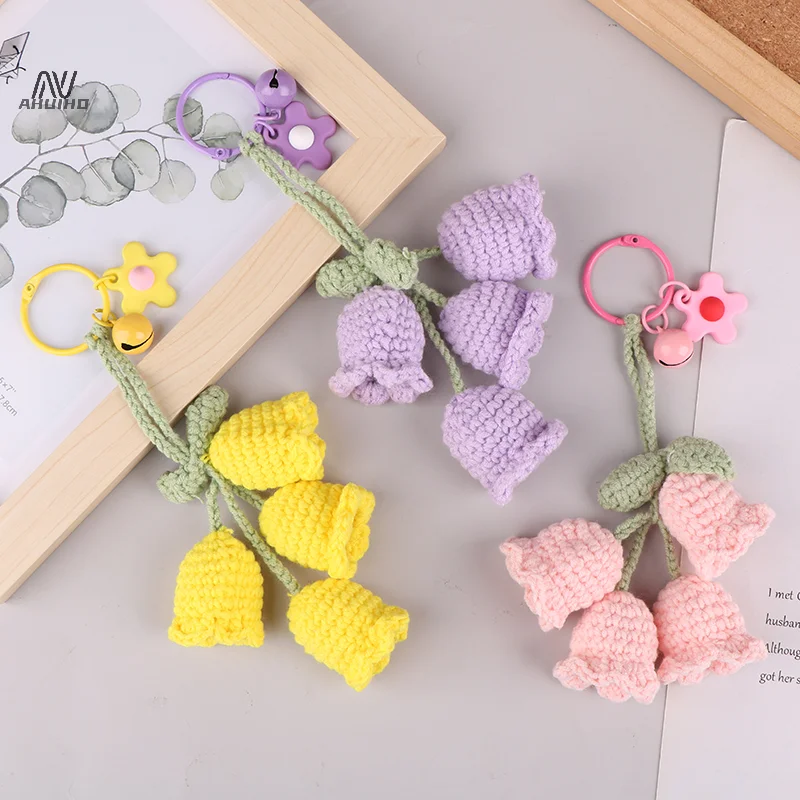 Трикотажный колокольчик Орхидея брикет с колокольчиком вязаный крючком