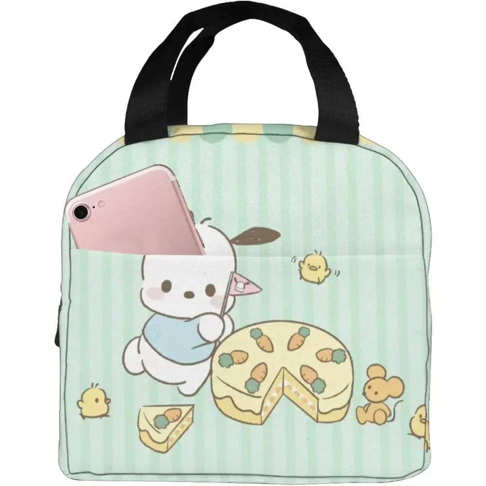 

Милый аниме Ланч-бокс для женщин, изолированный многоразовый Портативный Ланч-бокс для девочек с отсеками для пикника, работы, школы