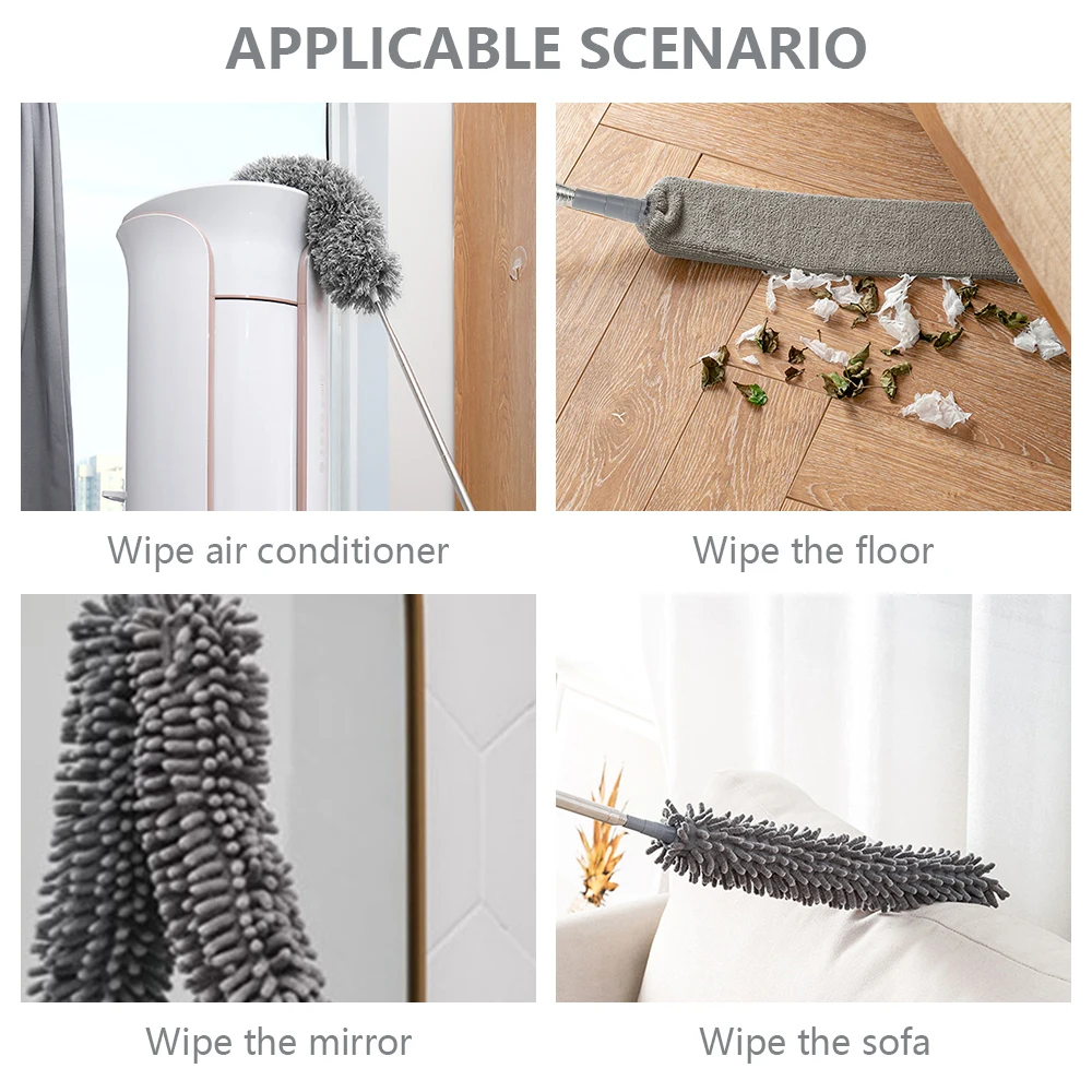 Набор для пыли из микрофибры телескопический Пыльник с длинной ручкой моющаяся
