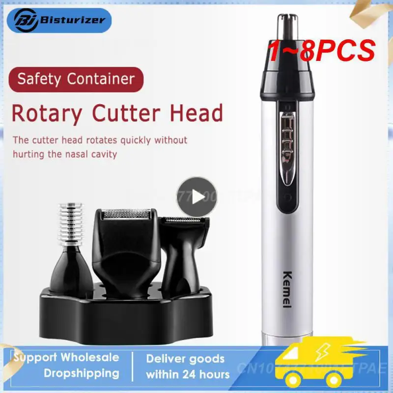 

1~8PCS Rechargeable Nose Hair Trimmer Electric Removal Clipper Razor Shaver Trimmer Epilators High Quality Eco-Friendly