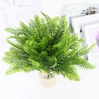 40cm artificial plant persian grass green fake lifelike plastic leaf wedding background decor home garden christmas party supply