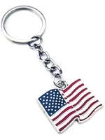 new colorful enamel american flag keychain car key women men bag accessories jewelry gifts key chain chains wholesale holder