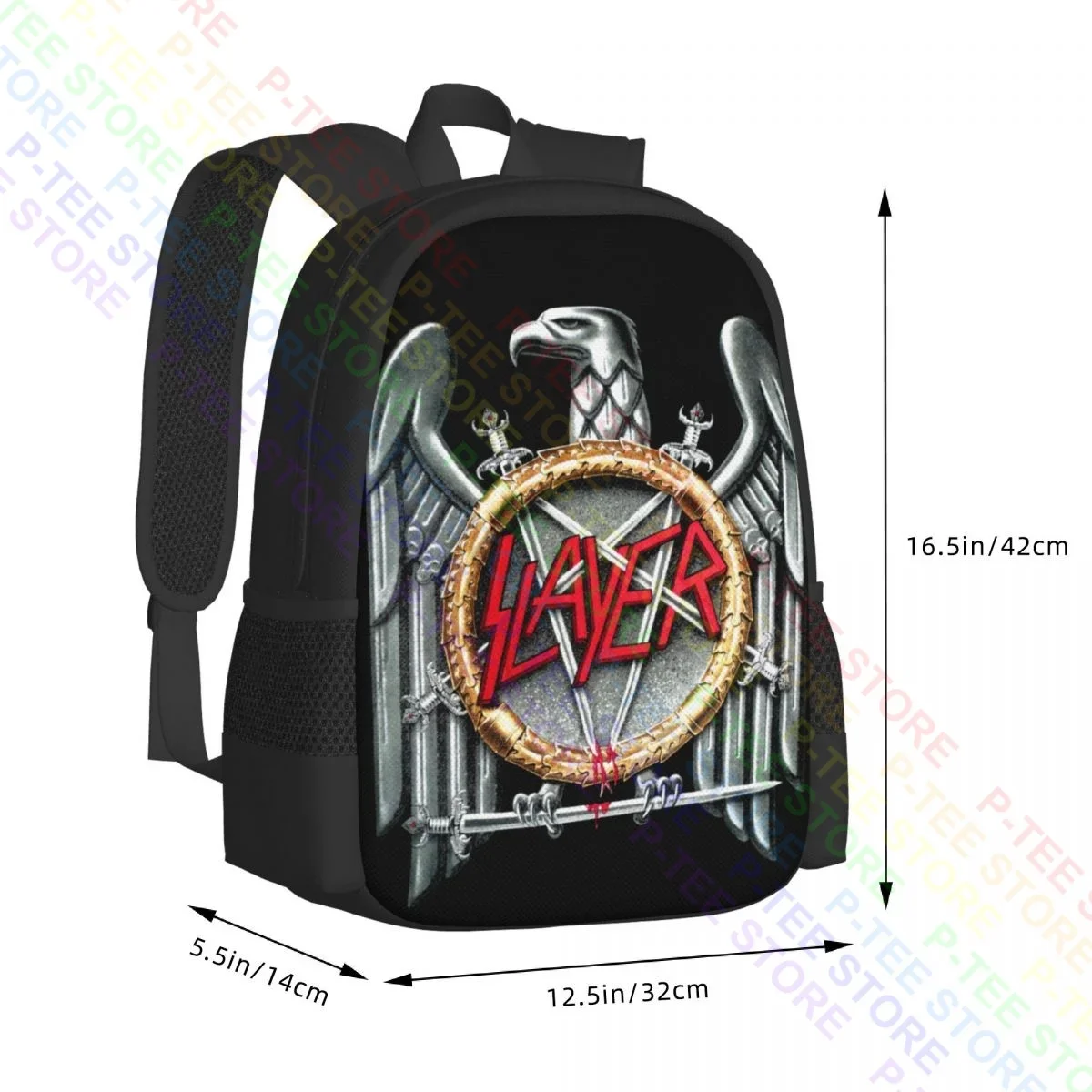 Металлический рюкзак Slayer с серебряным орлом вместительная сумка для обуви