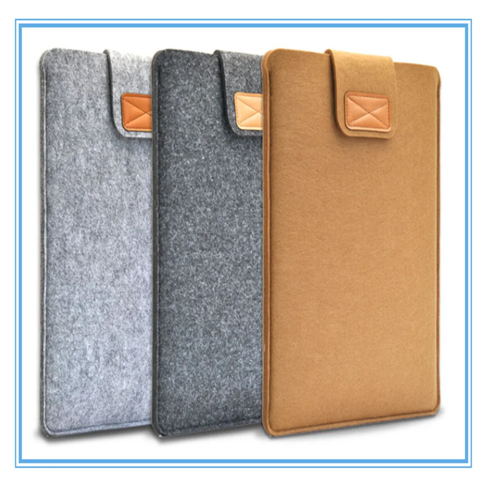 

Felt Sleeve Slim Tablet Case Cover Bag for MacBooks Air Pro 11 13 15 Inch Solid Color Tablet Storage Bag