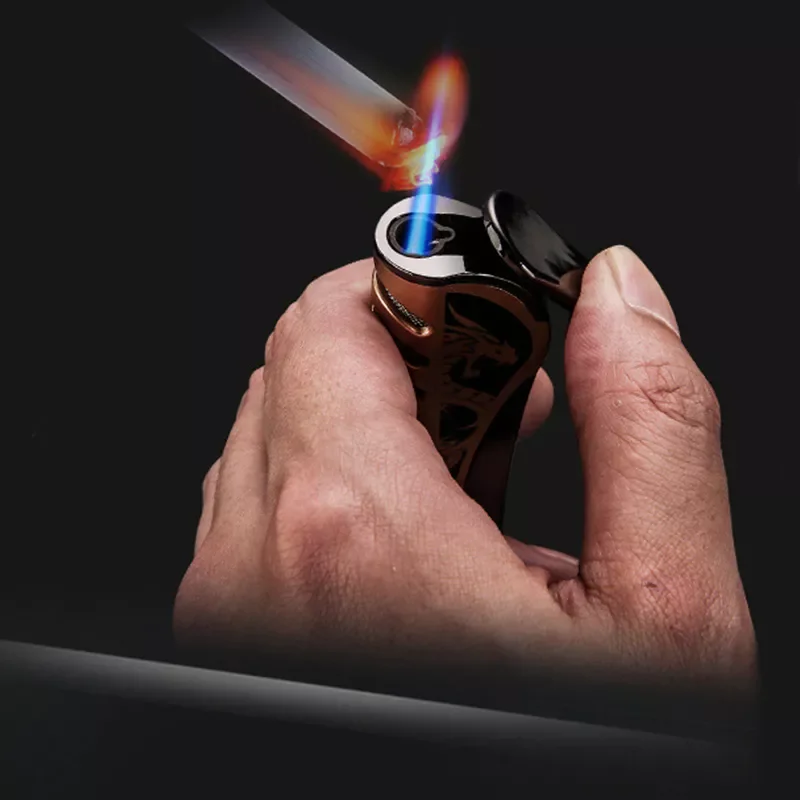 

Flame Jet Torch Lighter Refillable Butane Gas Turbo Lighters Windproof Propane Gas Oil Cigarette Lighter Luxury Mens Gift