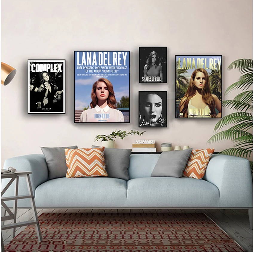 И принты декоративные картины без рамки Лана Дель Рей искусство Картина на