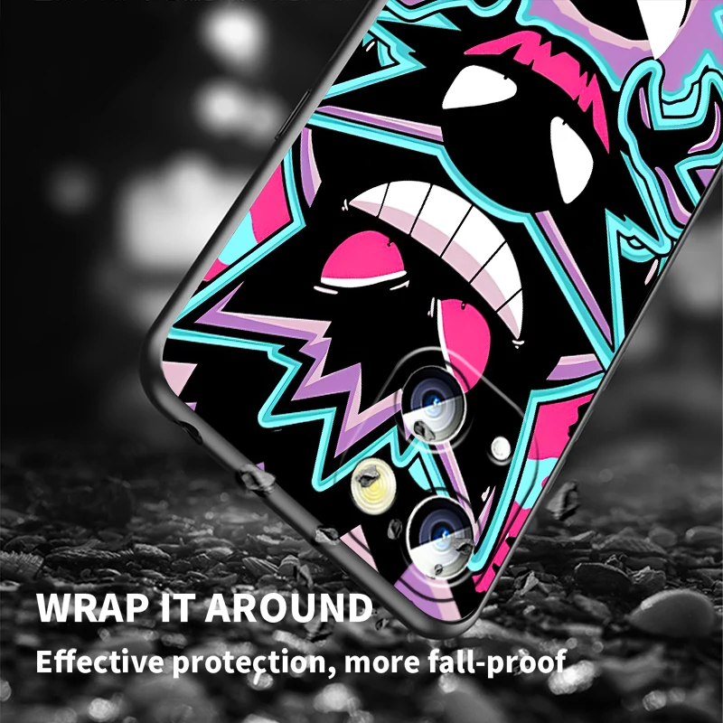 P-Pokemons G-Gengguis мультяшный для Apple iPhone 16 15 14 13 12 11 XS XR X Pro Max Plus Mini черный чехол телефона