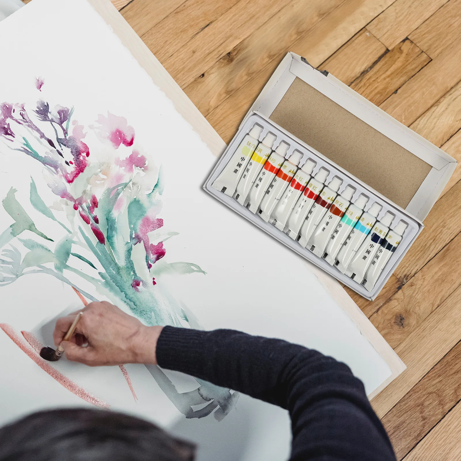 

Widely Used Pigment Ink Landscape Painting Multi-color Decorating Brushes