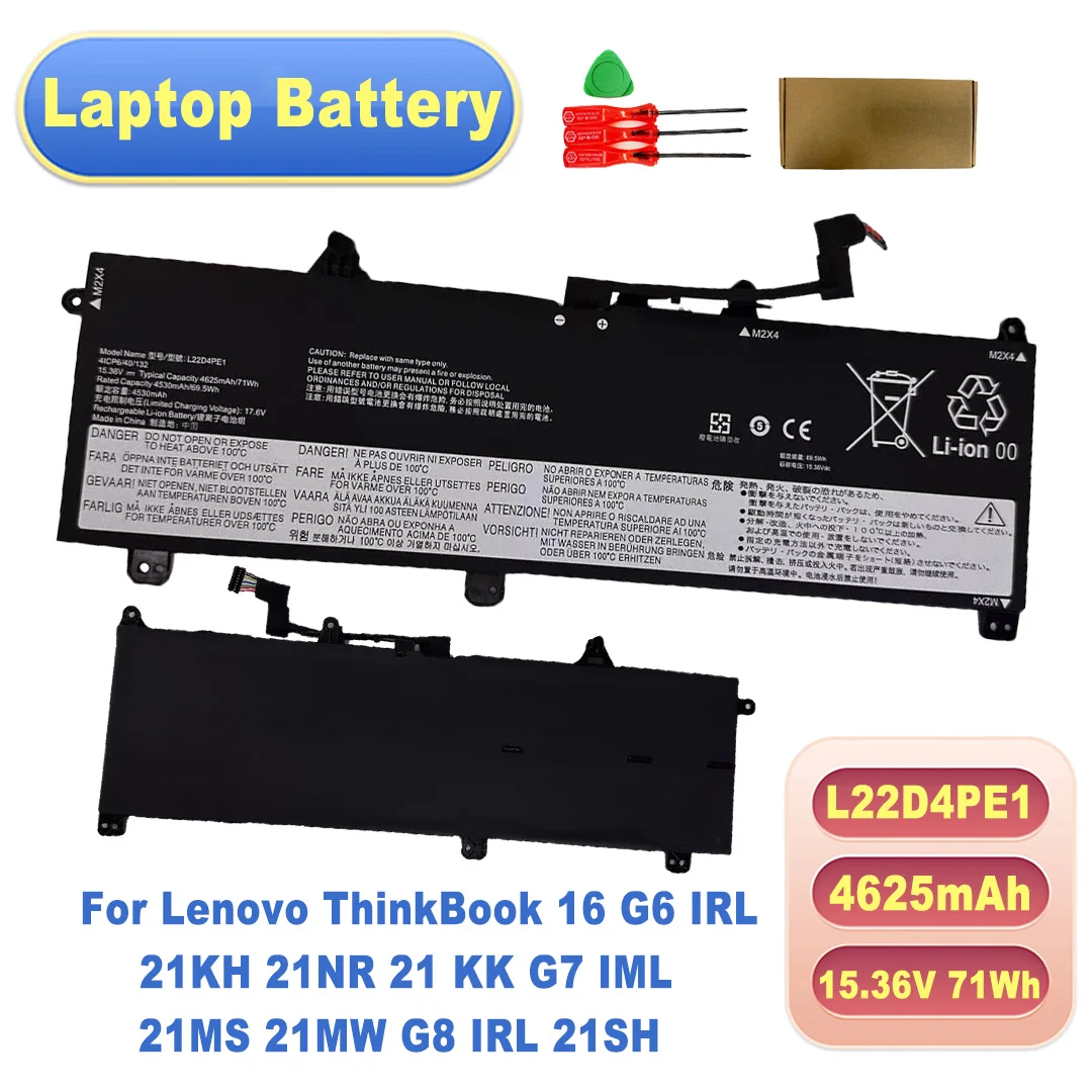 Фото Аккумулятор L22D4PE1 L22C4PE1 L22M4PE1 для Lenovo ThinkBook 16 G6 IRL 21KH 21NR 21 KK G7 IML 21MS 21MW G8 IRL 21SH высокого качества №1