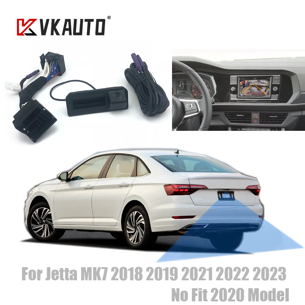 VKAUTO Canbus Dynamic Trajectory Camera For VW JETTA  MK7 2019 2021 2022 2023 Parking backup Camera Work With MIB2 NAV Unit