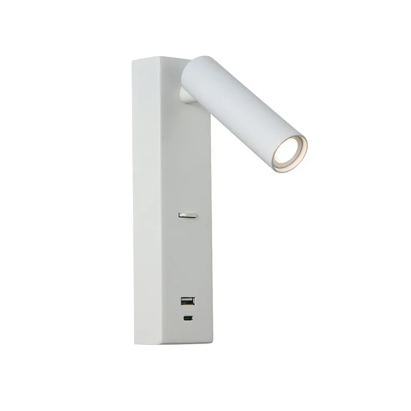 

Nordic Minimalist Wall Lamp Indoor Led Wall Lamps Type-C USB Charge Led Wall Light Bedroom Bedside Stair study