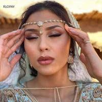 algeria antique head wear crystals bridal headpiece moroccan chic wedding hair accessories ethnic head chain hair accessories