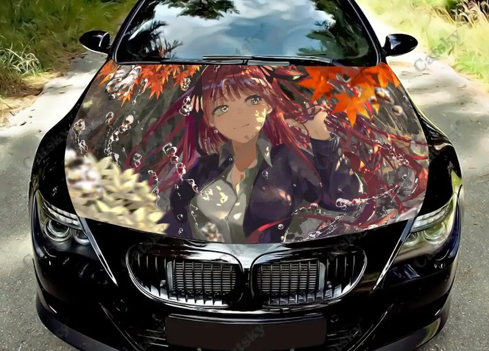

Nino Nakano Anime Girl Car Hood Wrap Color Vinyl Sticker Decal Truck Graphic Bonnet Decal Custom Car Decoration Stickers