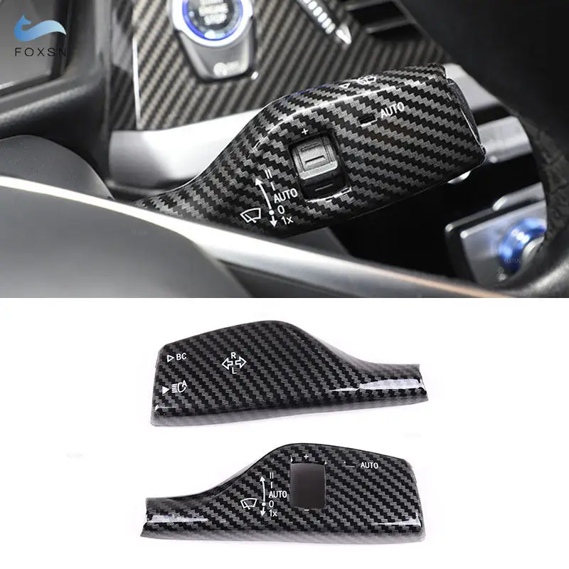 

Для BMW F20 F52 G20 G21 G22 G30 G31 G38 G32 G11 ABS углеродное волокно текстура сигнал поворота ветрового стекла рычаг переключателя отделки крышки