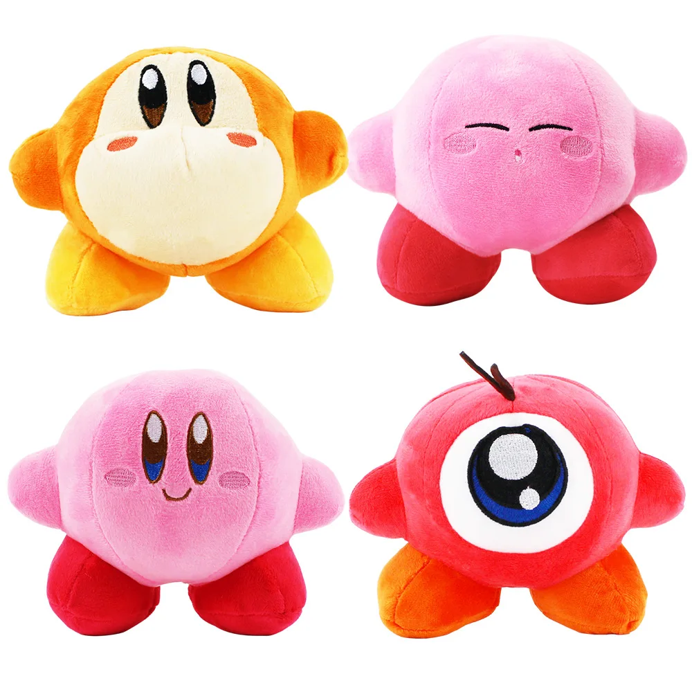 

14CM Cute Star Kirby Plush Doll Toy Pink Kirby Blue Kirby Waddle Dee Doo Game Character Soft Stuffed Toy Gift for Children