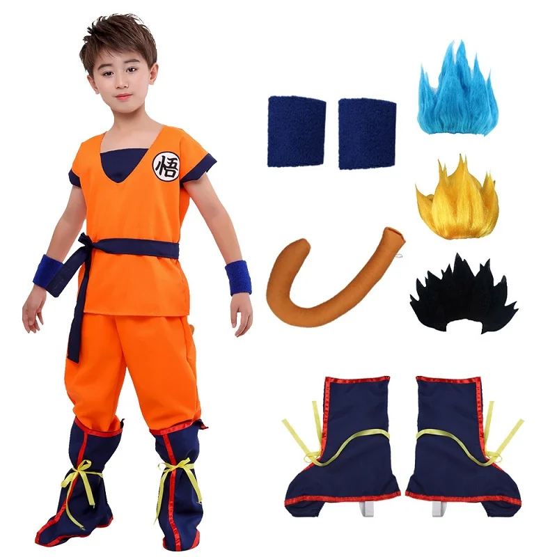 Детский карнавал Z Son Goku Аниме косплей костюмы Гоку солнце маскарадное платье