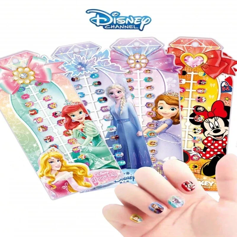 Наклейки для ногтей принцессы Диснея с героями мультфильмов | AliExpress