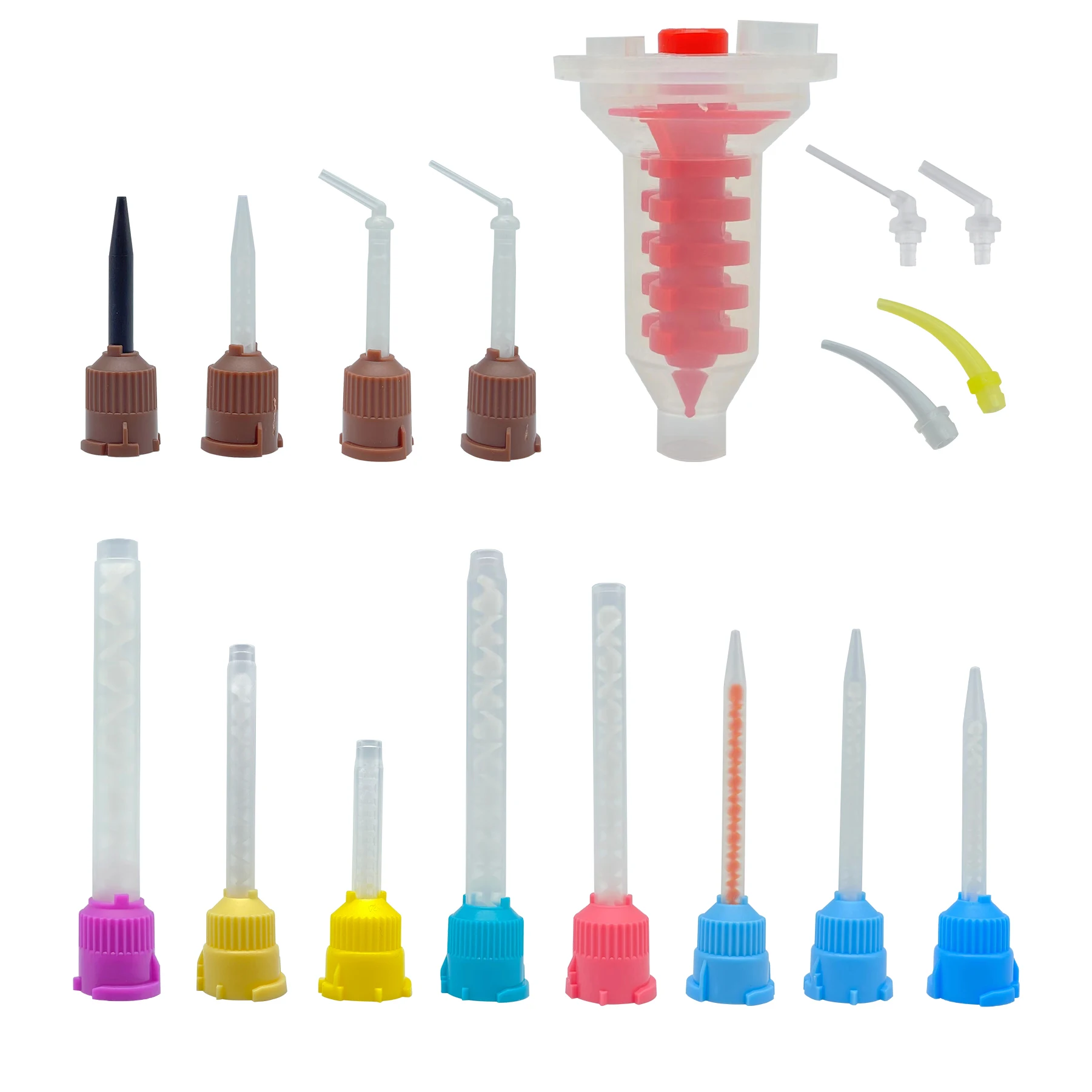 50pcs/Bag Disposable Dental Impression Mixing Tips Mixing Tube Silicone Rubber Film Dental Product Dentistry Materials