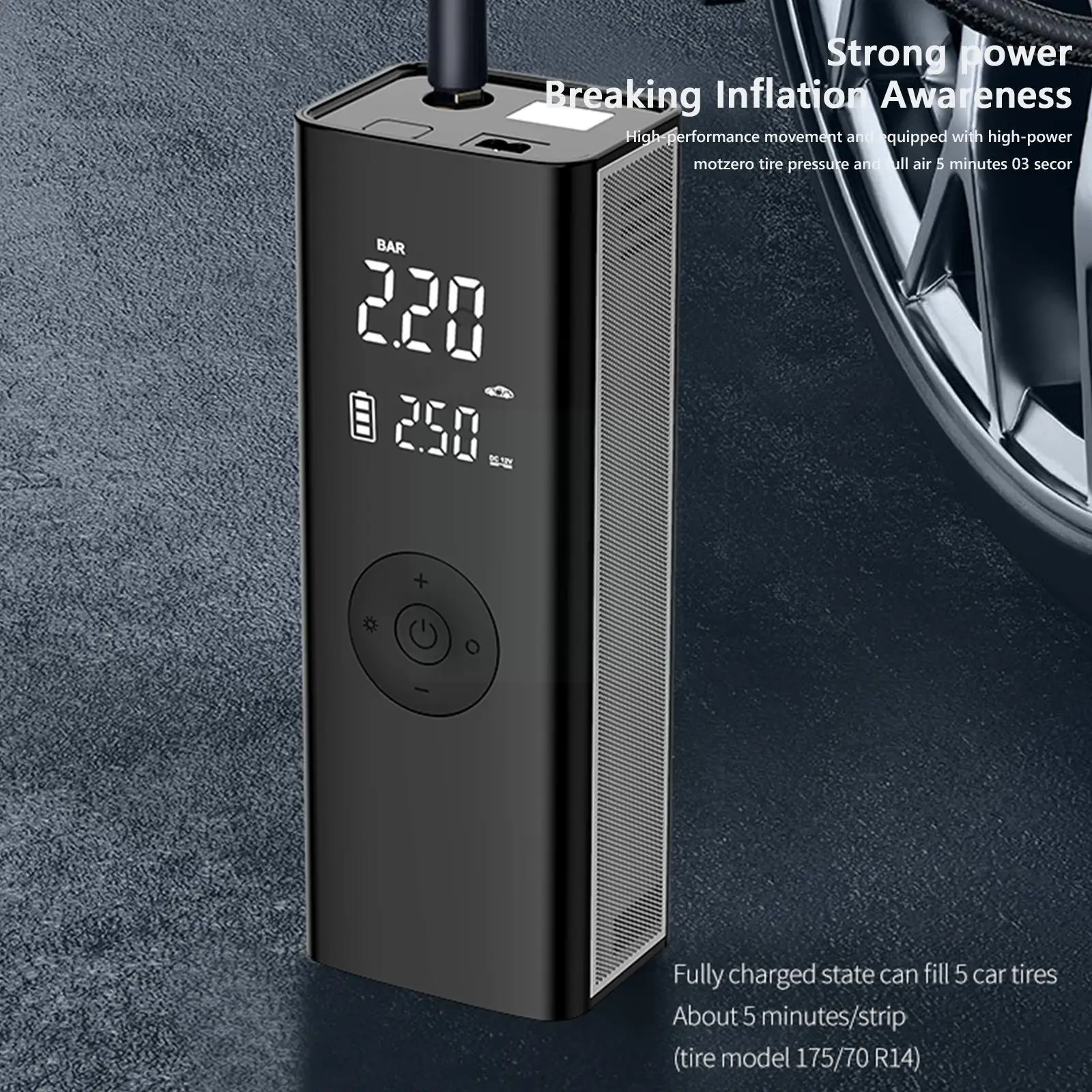 Air Compressor 6000mAh Air Pump For Car Portable Tyre Inflator Electric Motorcycle Pump Compressor For Car Motorcycles Bicy P4C6