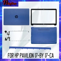 new original laptop lcd back coverfront bezelbottom casehinges for hp pavilion 17 by 17 ca series top case silver l22504 001