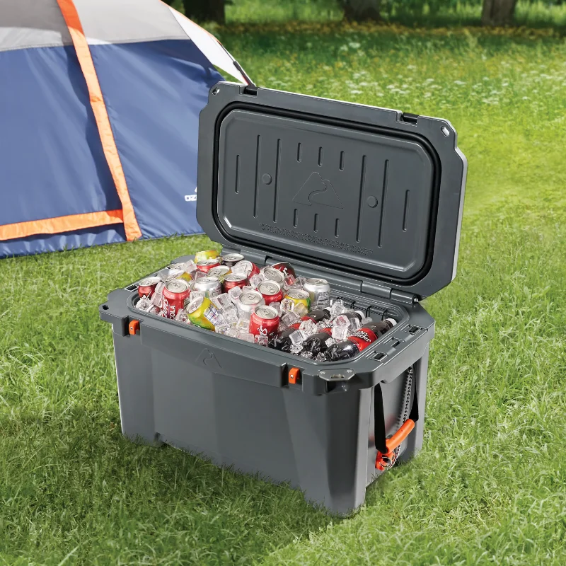 

Ozark Trail 52 Quart High Performance Hard Sided Chest Cooler, Gray camping cooler box ice chest cooler cool box ice box