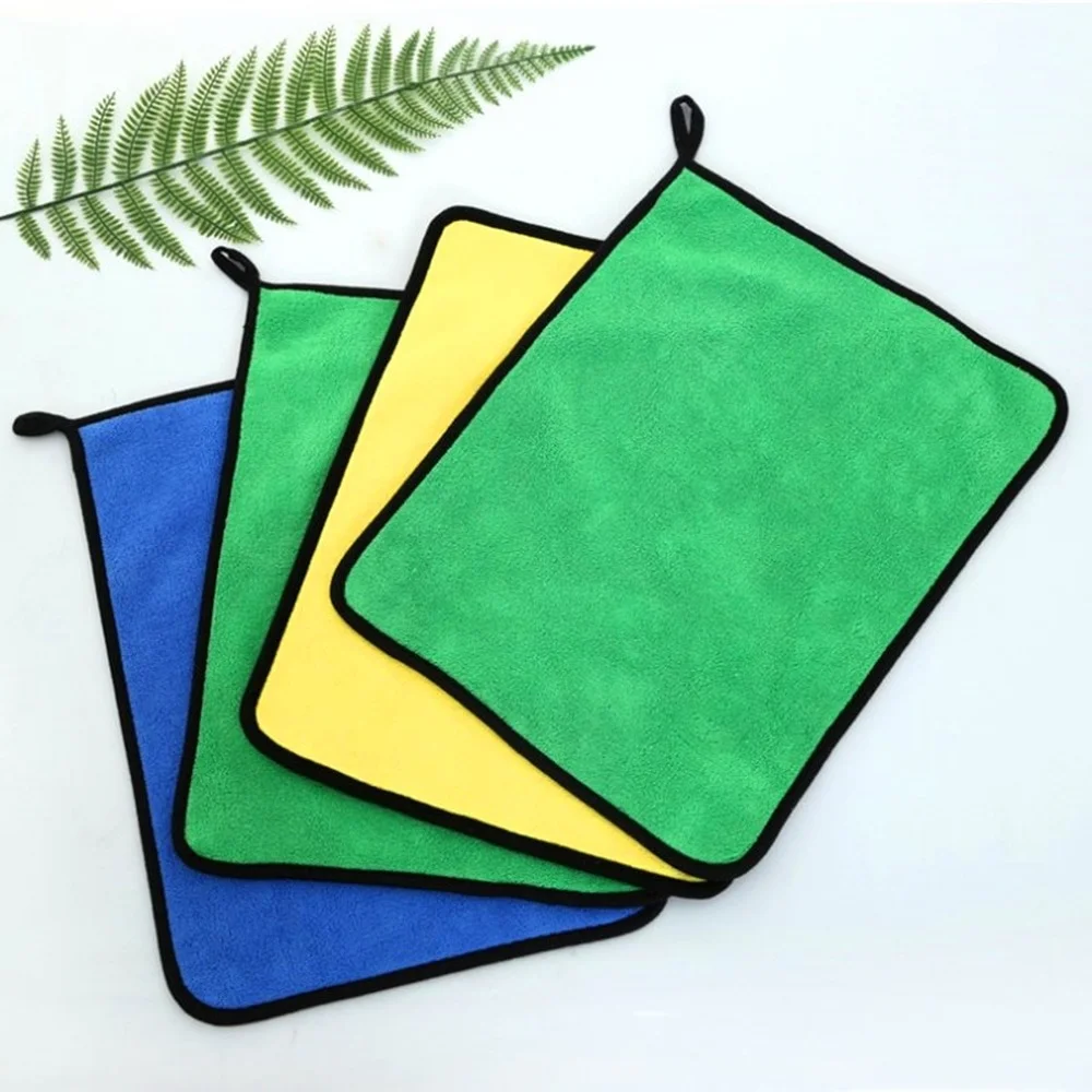 

New 30x60cm Super Absorption Car Wash Microfiber Towel Home Appliances Glass Cleaning Washing with High Density Coral Velvet