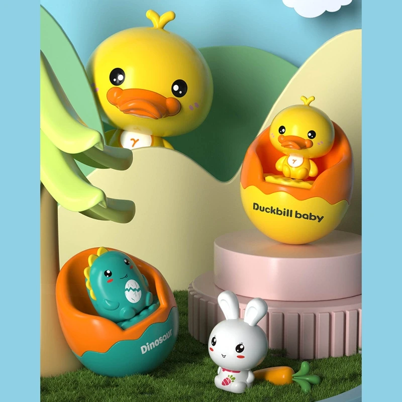 

Lovely Roly-poly Toy Infant Bathtub Toy w/ Tumbler & Bell Educational Baby Gift