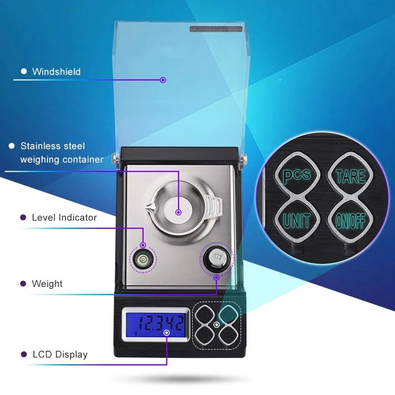 Высокоточные цифровые миллиграммовые карманные весы 50 г/0 001 г лабораторные