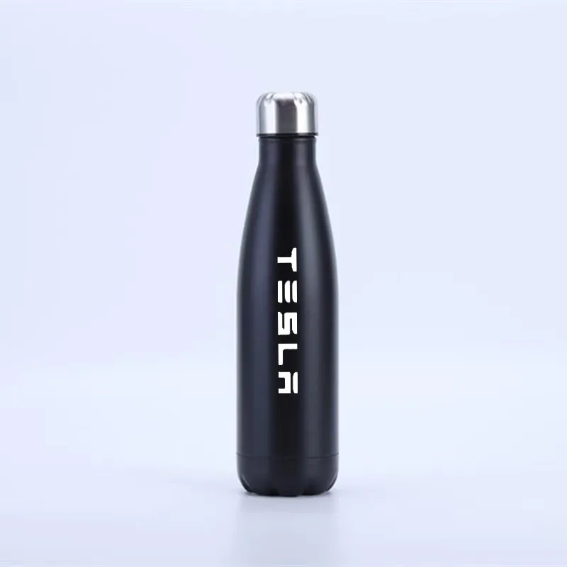 

500ml Portable Car Water Bottle Stainless Steel Leakproof Vacuum Cup Hot Cold Water Bottle for TESLA Car Accessories