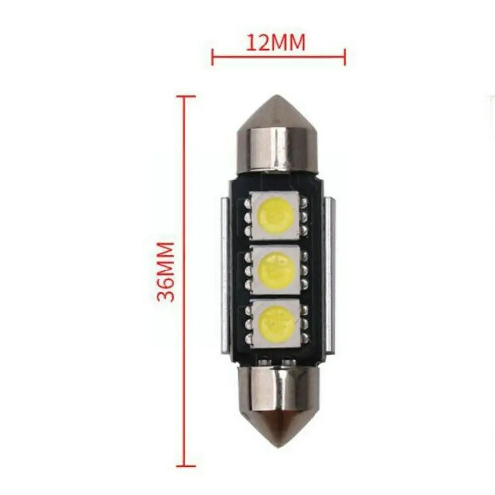 Автомобильные светодиодные лампы для номерного знака 2 шт. 36 мм 6411 алюминиевые