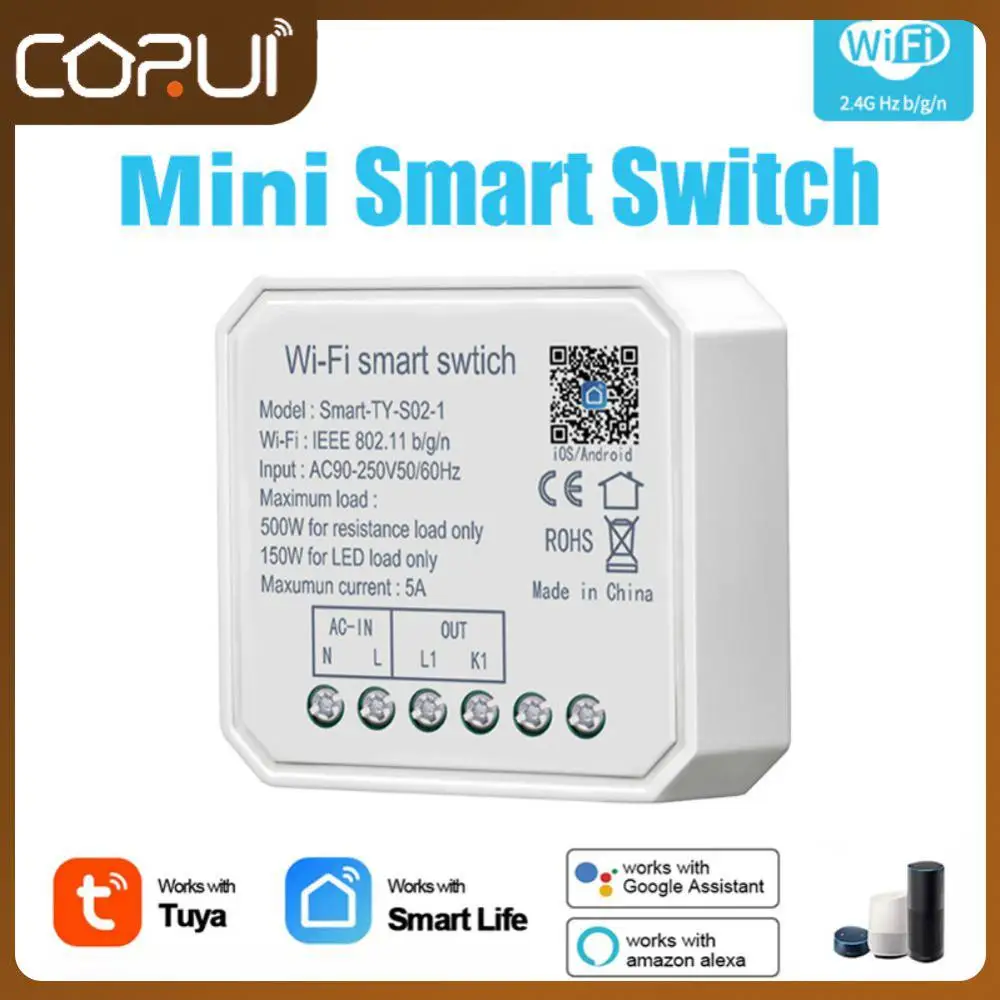 

Remote Control Smart Light Switch Smart Home Wireless Breaker Tuya Sanrt Mini Switch Module Wifi Smart Life