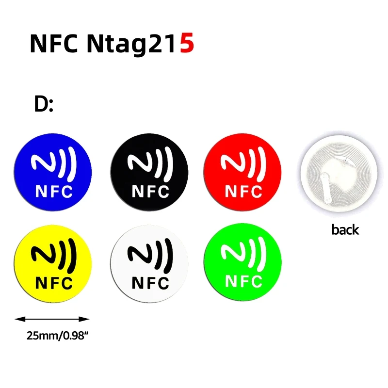 

Метка на 504 байт OFBK, 6 шт., Ntag215, ярлык NFC215, 215 наклеек, ярлыки, значки, ярлык, стикер 13,56 МГц для IOS 13, быстрые клавиши автоматизации