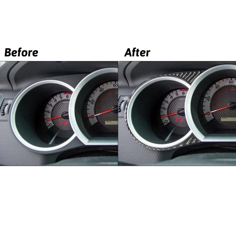 Для Toyota Tacoma 2011-2015 мягкое углеродное волокно автомобильный спидометр крышка