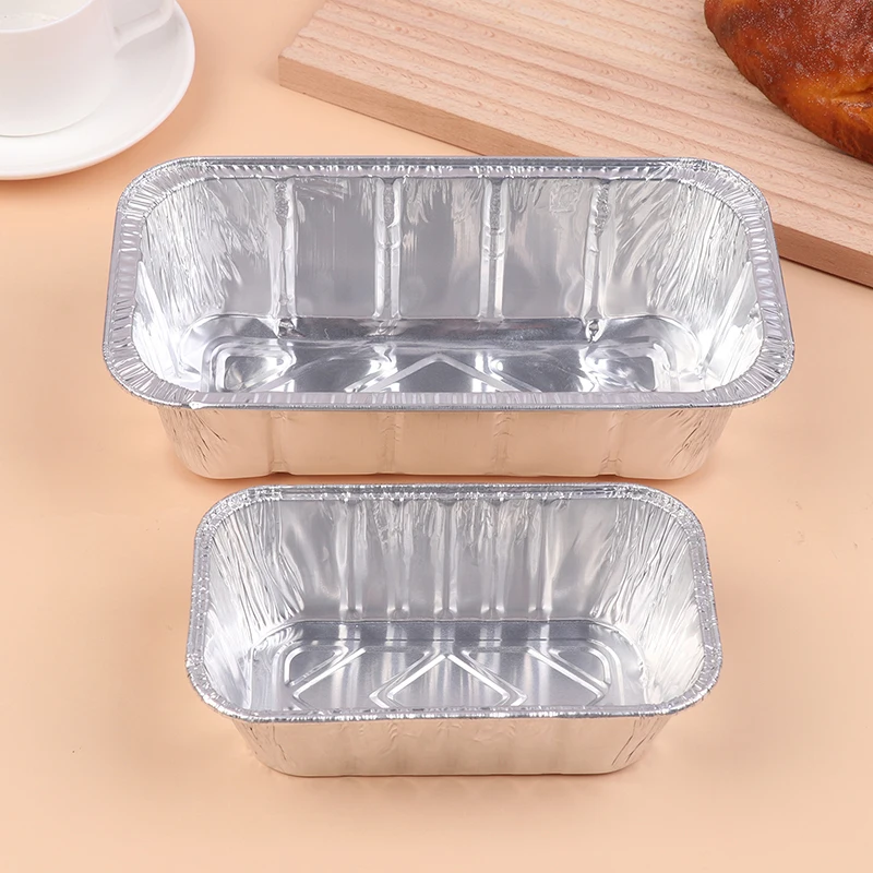 10 шт. одноразовые прямоугольные формы для выпечки из алюминиевой фольги