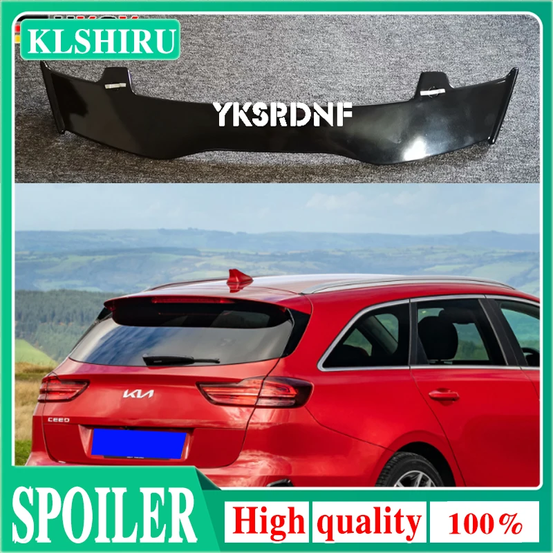 

Для KIA Ceed 2018 2019 2020 2021 2022 спойлер из АБС-пластика углеродного волокна вид хэтчбека крыши заднего крыла корпуса комплект аксессуаров