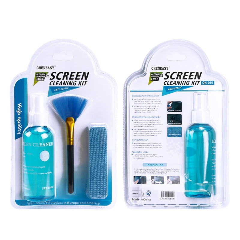 

20CB Hot Sale Cleaner Screen Cleaning Tool for LCD TV Tablet Phone Pad Laptop Computer Keyboard Cleaning Brush Spray Cloth