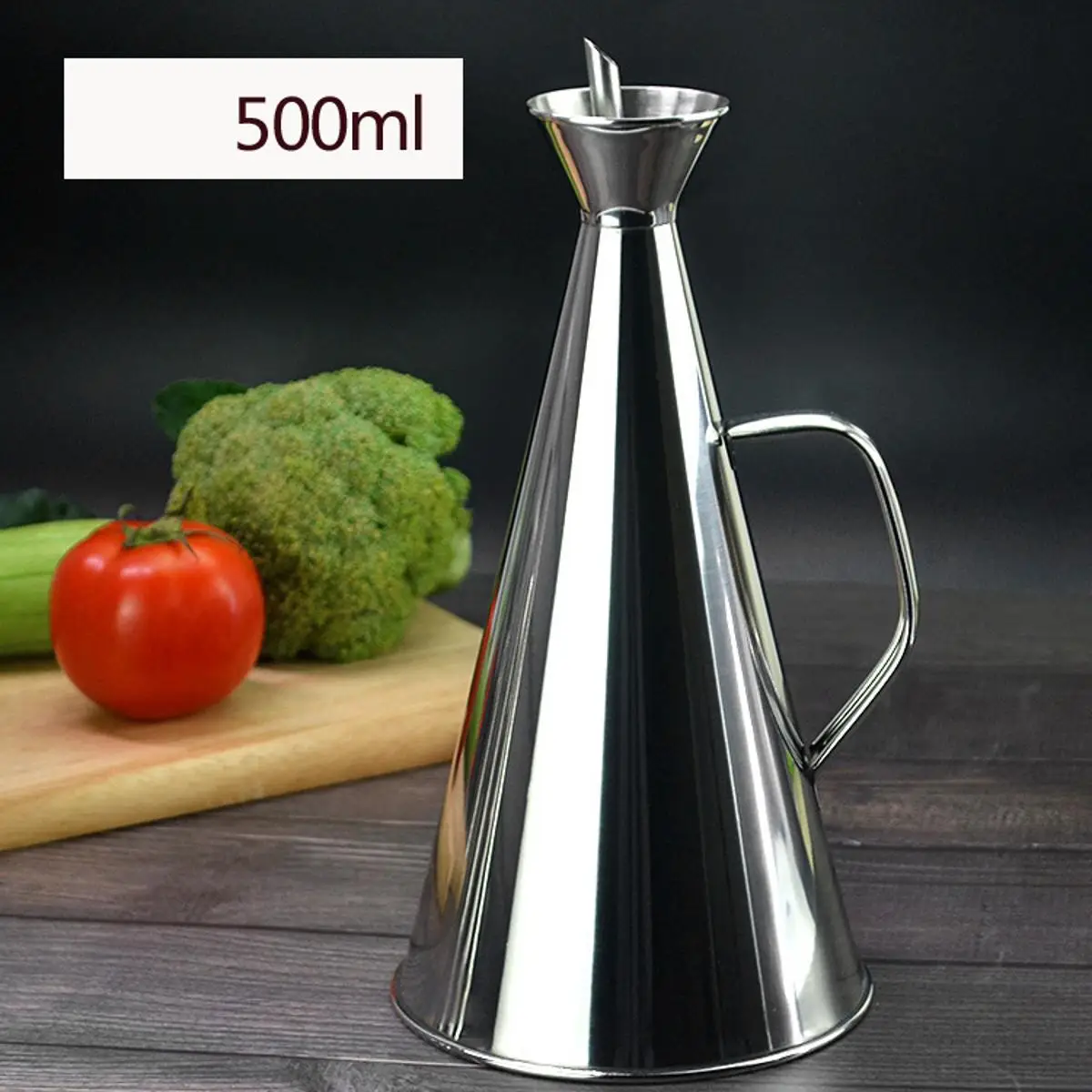 

Stainless steel oil bottle 500ml kitchen products creative oil bottle T202 seasoning bottle 1000ML