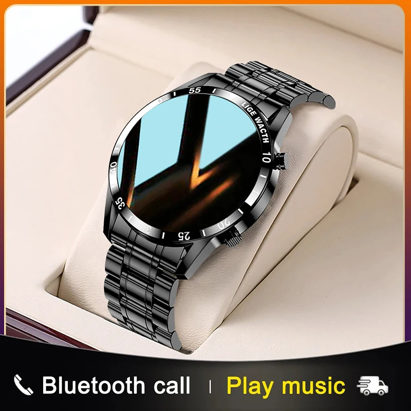 

SHACKER Men New Smart Watch Heart Rate Blood Pressure Information Reminder Sport Waterproof Smart Watch for Android IOS Phone