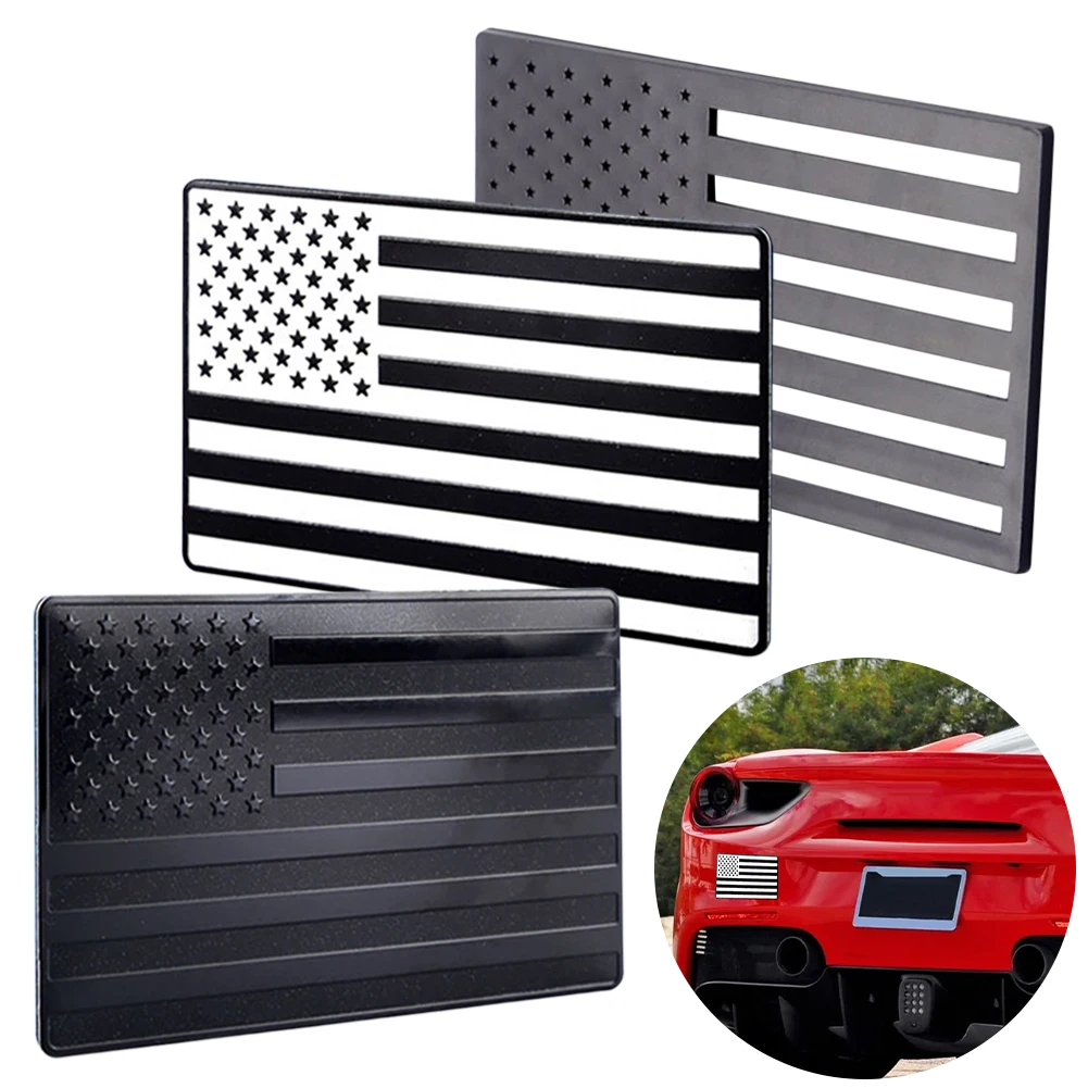 

2Pcs Embossed 3D American Flag Emblem Car Decal Stickers 5"x3" US Flag Car Bumper Badge Stickers for Car Truck Window Motorcycle