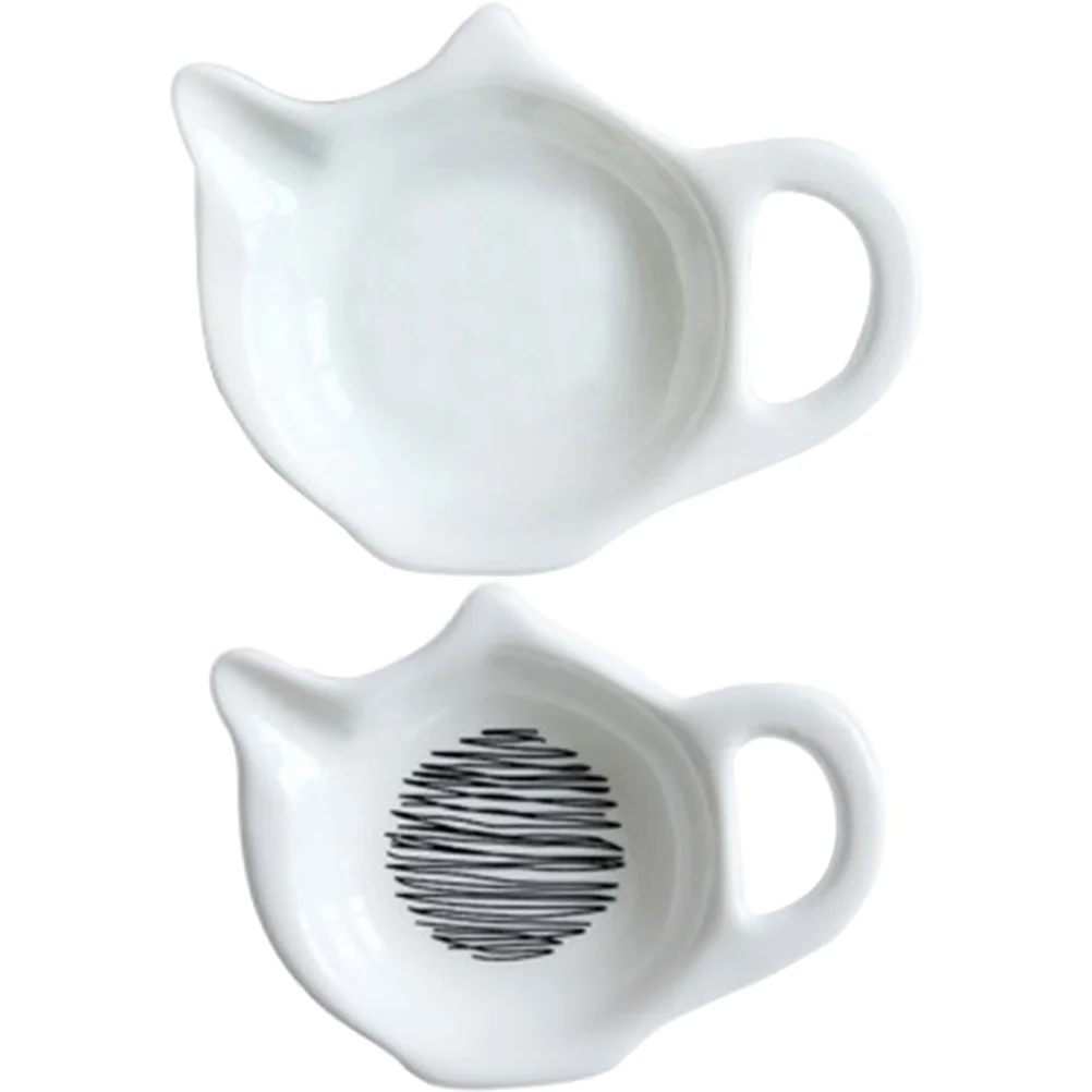 

2Pcs Portable Coffee Spoon Rest Decorative Teabag Tray Delicate Teabag Dish Teabag Dishes for Home Replace Coffee Station