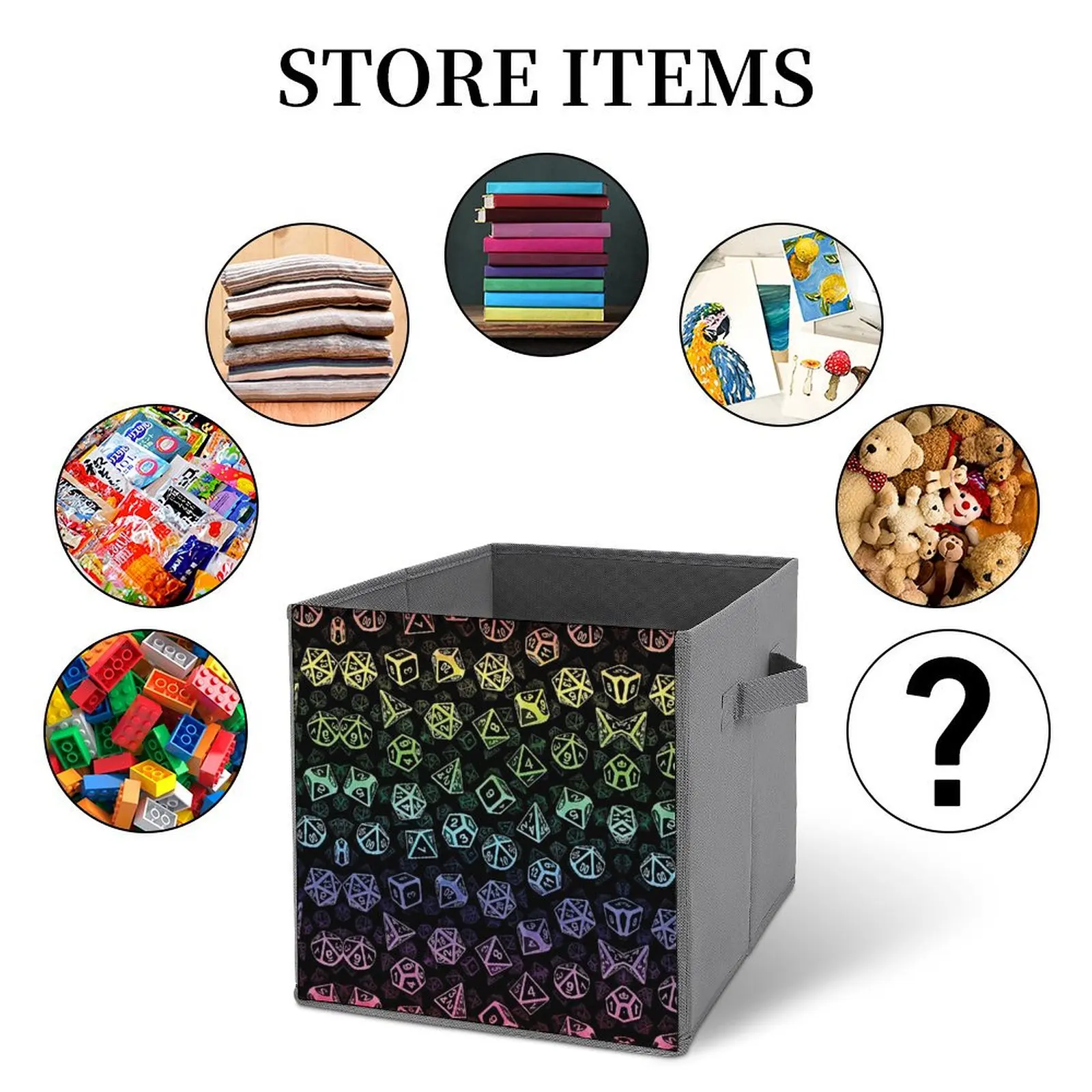 Контейнер для хранения D20 набор костей узор (Радуга) спиральный блокнот защиты от