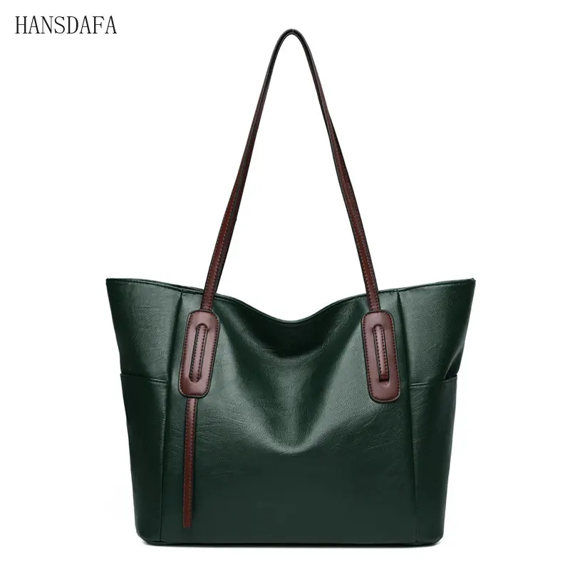 

High Quality Soft Leather Women Handbags Vintage Luxury Female Shoulder Bag Designer Tote Sac High Capacity Female Crossbody Bag
