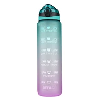 1000ml outdoor water bottle with straw large capacity leak proof sports bottle sports portable drinking cup travel water bottle